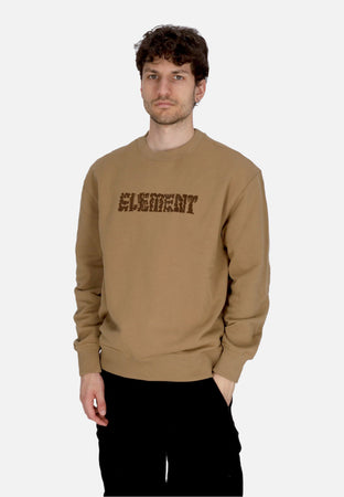 ELEMENT Felpa Leggera Girocollo Uomo Cornell Cipher Crewneck Khaki da uomo