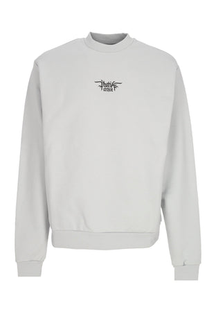 PHOBIA Felpa Leggera Girocollo Uomo Foggy Logo Crewneck Grey da uomo