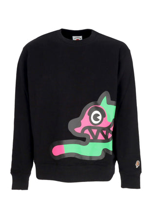 ICE CREAM Felpa Leggera Girocollo Uomo Jumbo Running Dog Crewneck Black da uomo