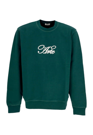 ARTE Felpa Leggera Girocollo Uomo Logo Crewneck Green da uomo