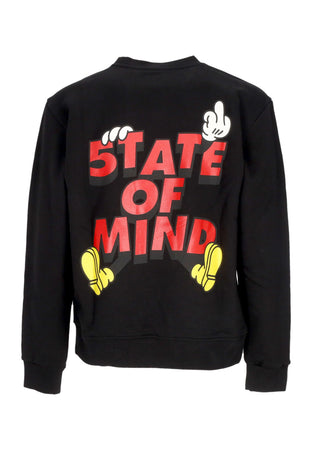 5TATE OF MIND Felpa Leggera Girocollo Uomo Mickey 5tate Sweatshirt Black da uomo