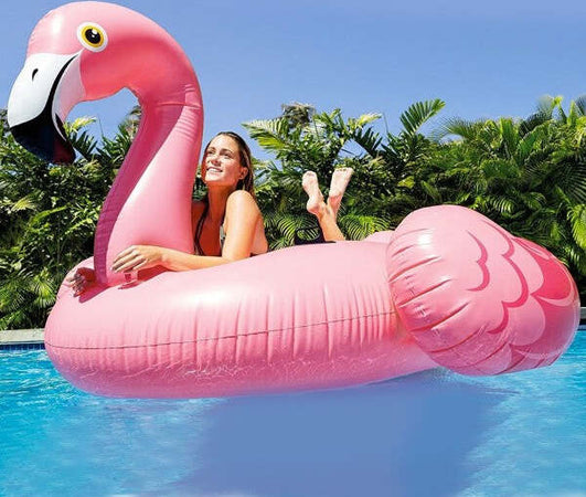 Fenicottero-Gonfiabile-Gigante-Isola-Materassino-Mare-Piscina-218-X-211-X136-Cm