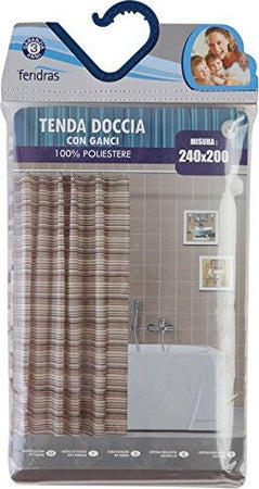 FERIDRAS-187074-Tenda-Doccia,-Poliestere,-Multicolore,-5x240x200-cm