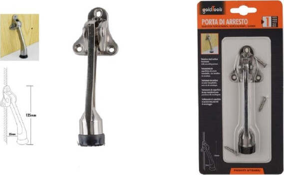 Ferma-Porta-In-Acciaio-Base-Antiscivolo-Blocca-Porta-Viti-Fermaporta-125mm-91103