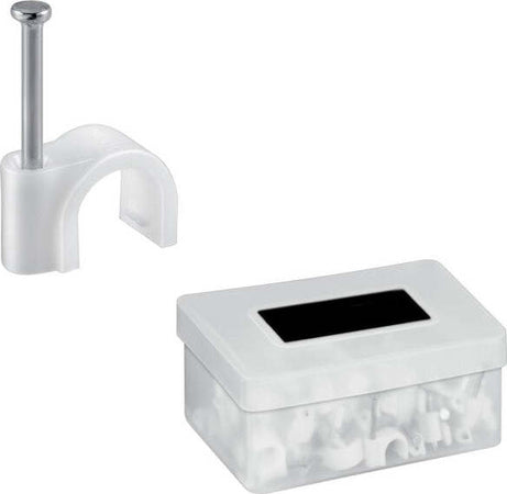 Fermacavo-Ferma-Cavo-Graffette-Da-12mm-Con-Chiodo-Curvato-Cavi-Tondo-Elettrico