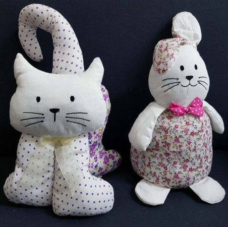 Fermaporta-Forma-Coniglio-Gatto-Sabbia-Blocca-Vintage-Shabby-Chic-Decorazioni