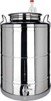 Fermentatore inox professionale per birra artigianale, Fondo Piano con tappo a vite Casa e cucina/Produzione di birra e vino artigianali/Fermentazione/Fermentatori La Zappa - Altamura, Commerciovirtuoso.it