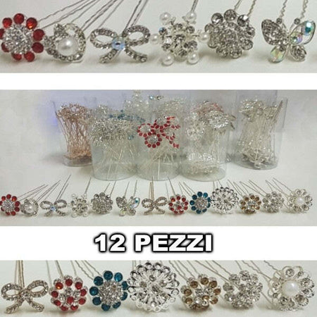 Ferretti-Forcine-Glitter-Strass-Chignon-Capelli-Accessori-Acconciatura-Sposa