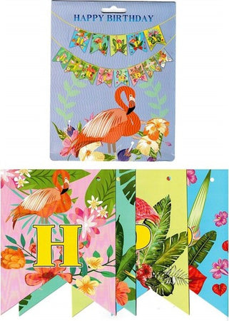 Festone-Carta-Scritta-Happy-Birthday-Fenicottero-Bandierine-13-Lettere-Cc39742