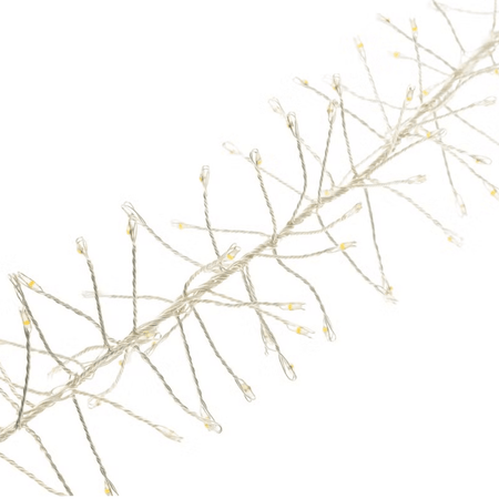 Festone di Luce argento con  microled bianco caldo e bianco freddo