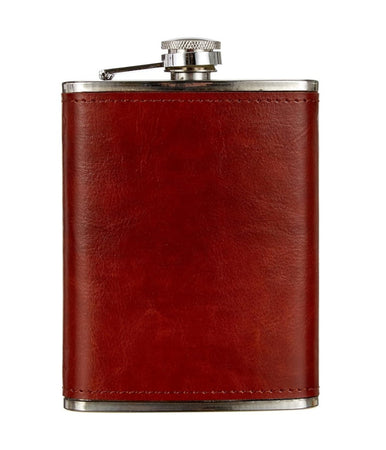 Fiaschetta In Acciaio Inox Foderata In Pelle Imbuto Incluso Per Liquori Whisky