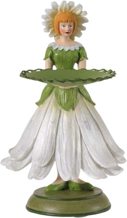 Figura Decorativa Ragazza Margherita Con Piatto Soprammobili Casa e cucina/Decorazioni per interni/Accessori decorativi/Soprammobili Liquidator Italia - Nicosia, Commerciovirtuoso.it