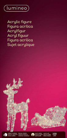 Figura luminosa di Renna con Slitta, led a luce bianca calda da 70 cm in acrilico Casa e cucina/Decorazioni per interni/Addobbi e decorazioni per ricorrenze/Decorazioni natalizie/Luci natalizie/Catene luminose per esterni MagiediNatale.it - Altamura, Commerciovirtuoso.it