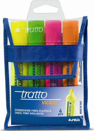 FILA-Busta-4-Evidenziatori-Tratto-Video-Multicolore
