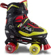 Fila-Pattini-4-ruote-Joy-Roller,-Nero-Rosso-verde-Lime