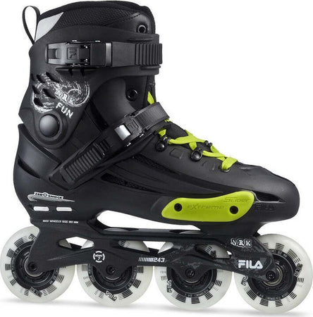 Fila-Pattini-in-Linea-Skates-NRK-FUN,-Nero-Giallo-Magenta