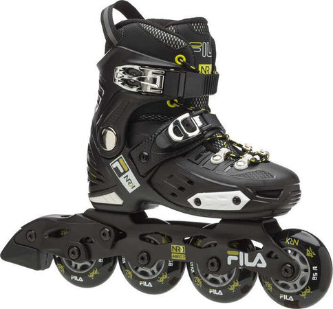 FILA-SKATES-NRK-Junior,-Pattini-in-Linea-Unisex-Bambino,-Nero/Lime
