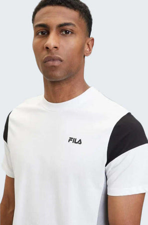 Fila-T-shirt-Uomo-Bianca-13291-Manica-Corta-Fam0629-Bright-White,-Sleet-E-Black-100%-Co