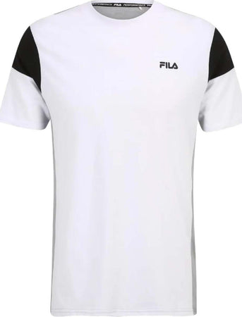 Fila-T-shirt-Uomo-Bianca-13291-Manica-Corta-Fam0629-Bright-White,-Sleet-E-Black-100%-Co