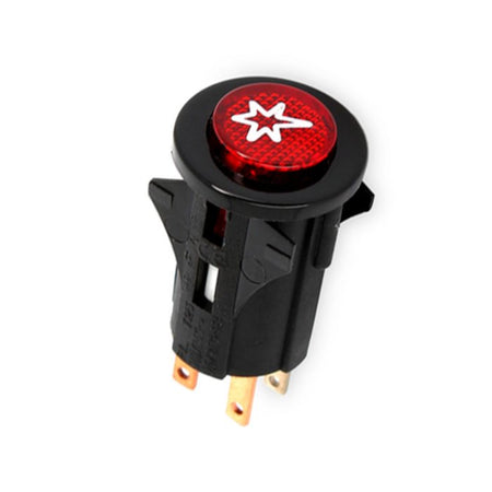 Pulsante Luminoso Rosso Accensione per Piano Cottura CPIE3, CPIM5, HPE, PF631, PF741, PM11, PM52, PS12