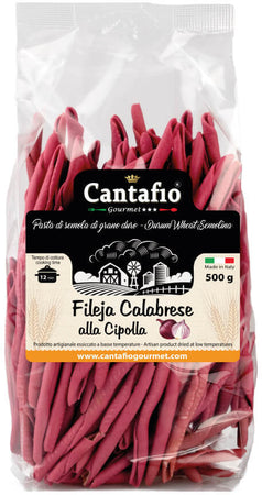 Fileja alla Cipolla pasta tipica Calabrese Fileia alla Calabrese con semola di grano duro e cipolla CANTAFIO GOURMET® 500gr