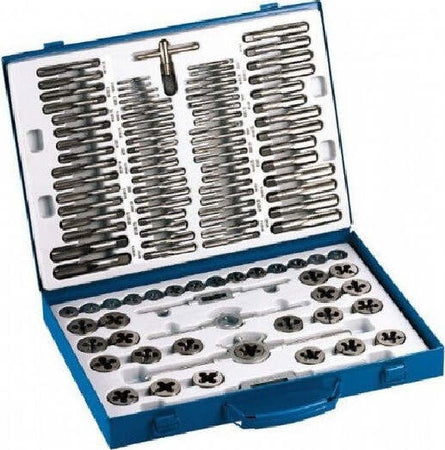 FILIERA 110 PEZZI SET FILIERE PER FILETTATURA KIT COMPLETO DI MASCHI Fai da te/Utensili elettrici e a mano/Utensili a mano/Maschi e filiere/Set Trade Shop italia - Napoli, Commerciovirtuoso.it