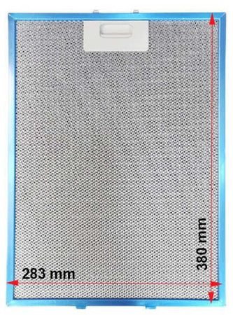 Filtro alluminio 283x380x9 mm cappa per Elica 480122102174