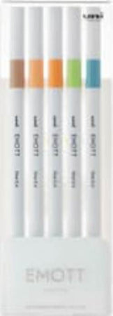 Fineliner Emott - tratto 0.4 mm - colori assortiti nature - Uni Mitsubishi - conf. 5 pezzi Cancelleria e prodotti per ufficio/Penne matite scrittura e correzione/Penne e ricariche/Penne a punta porosa Eurocartuccia - Pavullo, Commerciovirtuoso.it