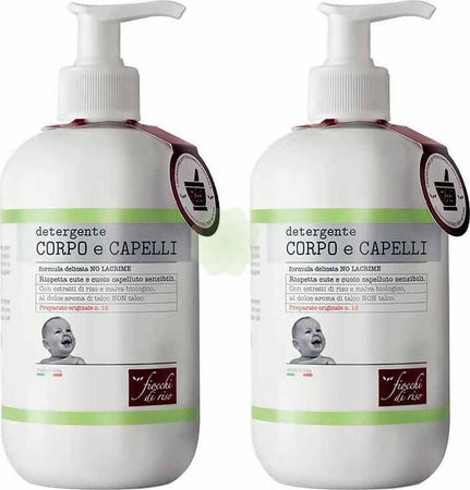 FIOCCHI DI RISO Detergente Corpo e Capelli BIPACK 2x400ml Sapone Per Bambini e Neonati Detergente Corpo e Capelli Sanitaria Gioia del Bimbo - Villa San Giovanni, Commerciovirtuoso.it