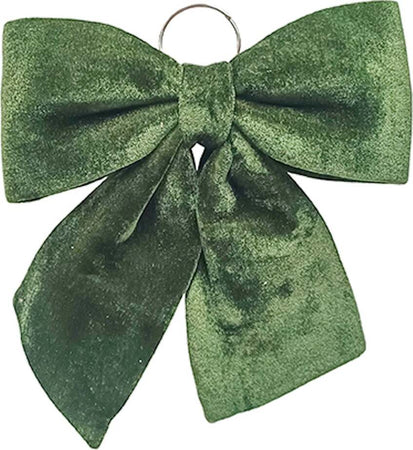 Fiocco Verde in velluto imbottito decorazione natalizia per albero e ghirlanda dietro porta Casa e cucina/Decorazioni per interni/Addobbi e decorazioni per ricorrenze/Decorazioni natalizie/Fiocchi e nastri MagiediNatale.it - Altamura, Commerciovirtuoso.it