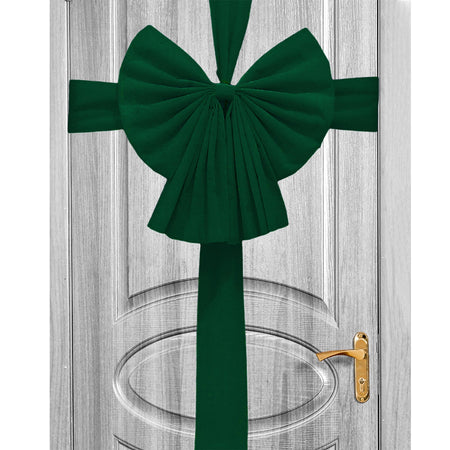 Fiocco natalizio per porta ingresso in velluto da appendere