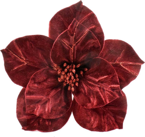Fiore in velluto Bordeaux h 50 cm ramo per Alberi e Ghirlande natalizie Casa e cucina/Decorazioni per interni/Addobbi e decorazioni per ricorrenze/Decorazioni natalizie/Ghirlande e corone MagiediNatale.it - Altamura, Commerciovirtuoso.it