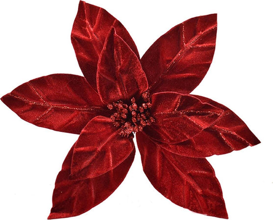Fiore in velluto colore Rosso con stelo per Alberi e Ghirlande natalizie h 50 cm Casa e cucina/Decorazioni per interni/Addobbi e decorazioni per ricorrenze/Decorazioni natalizie/Ghirlande e corone MagiediNatale.it - Altamura, Commerciovirtuoso.it