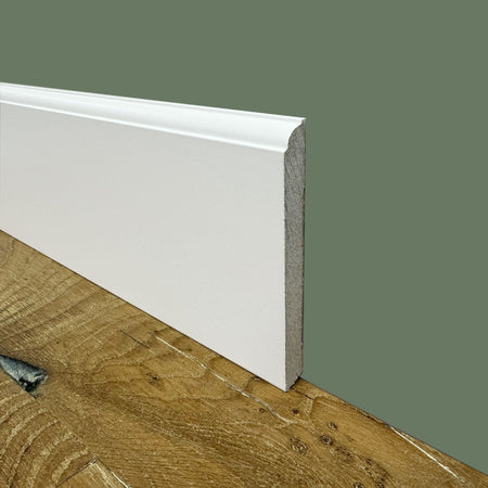 BATTISCOPA ZOCCOLINO FIRENZE in FIBRA DI LEGNO COMPATTA 120X12 BIANCO - Eternal Parquet