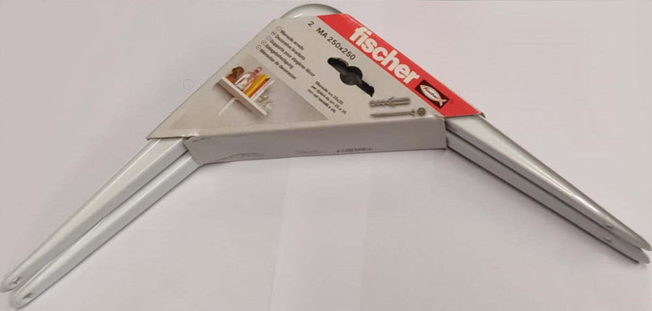 FISCHER---COPPIA-REGGIMENSOLE-PER-ARREDO-CASA-250x250MM---COLORE-BIANCO-**