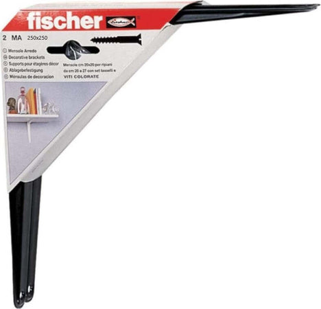 FISCHER---COPPIA-REGGIMENSOLE-PER-ARREDO-CASA-250x250MM---COLORE-NERO
