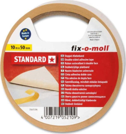 FIX-0-MOLL---10mt-x-50mm---NASTRO-BIADESIVO-STANDARD---PER-USO-QUOTIDIANO---RESISTENTE-AGLI-STRAPPI