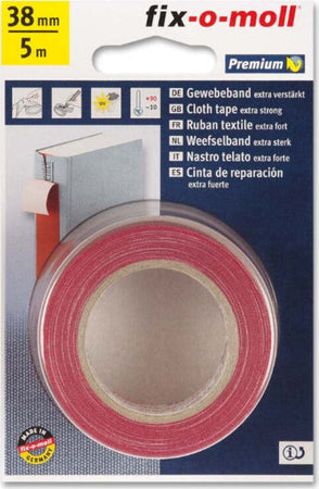 FIX-0-MOLL---5mt-x-38mm---NASTRO-ADESIVO-TELATO-EXTRA-FORTE-PER-RIPARAZIONI---COLORE-ROSSO