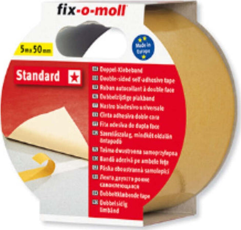 FIX-0-MOLL---5mt-x-38mm---NASTRO-BIADESIVO-STANDARD---PER-USO-QUOTIDIANO---RESISTENTE-AGLI-STRAPPI