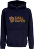 FJALLRAVEN-Felpa-Cappuccio-Uomo-Logo-Hoodie-Dark-Navy-da-uomo