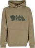 FJALLRAVEN-Felpa-Cappuccio-Uomo-Logo-Hoodie-Light-Olive-da-uomo
