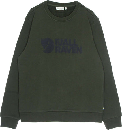 FJALLRAVEN-Felpa-Girocollo-Uomo-Logo-Sweater-Deep-Forest-da-uomo