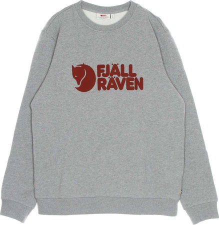 FJALLRAVEN-Felpa-Girocollo-Uomo-Logo-Sweater-Grey-Melange-da-uomo