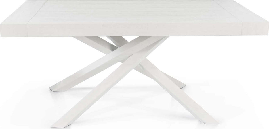 FLORA---tavolo-in-legno-e-metallo-cm-90x160/210/260x75-h-Bianco-Milani-Home