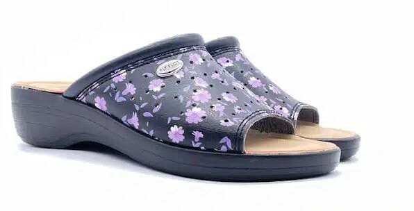 FLY FLOT Ciabatta sanitaria Donna Lilla a fiori