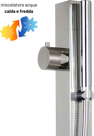 Fontana-da-Giardino-a-Colonna-esterno-SALICE-Acciaio-Inox-Con-Miscelatore-100-CM