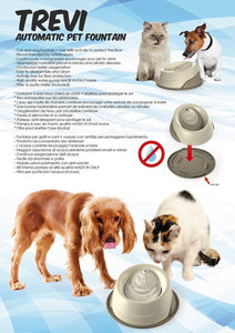 FONTANA PER CANI E GATTI CON POMPA TREVI CAP. 2 L Prodotti per animali domestici/Cani/Ciotole e distributori/Distributori d'acqua Trade Shop italia - Napoli, Commerciovirtuoso.it