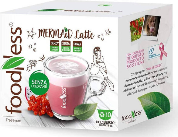 Foodness 60pz - Capsula Mermaid Latte Compatibile Dolce Gusto Senza Glutine E Lattosio Con Derivati Di Dragon Fruit E Succo Di Olivello Spinoso Capsule Dolce Gusto Mermaid latte free Non solo alimenti - Albano Laziale, Commerciovirtuoso.it