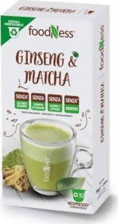 Foodness Ginseng & Matcha100Pz. Capsule Nespresso Compatibili Ginseng & Matcha Riciclabili Capsule Nespresso, Ginseng & Matcha free Non solo alimenti - Albano Laziale, Commerciovirtuoso.it