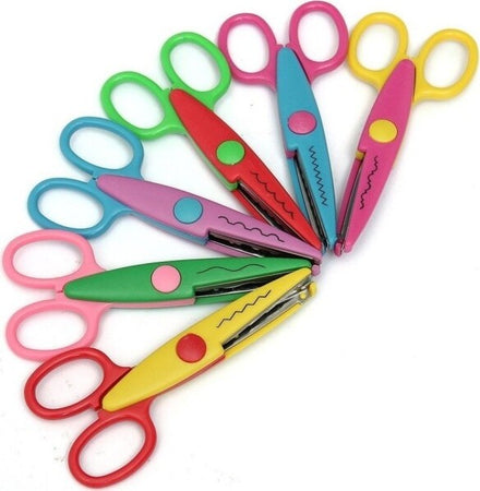 Forbici-Decorative-Con-Vari-Tagli-Ondulati-A-Zigzag-Colorate-Per-Bambini-Scuola